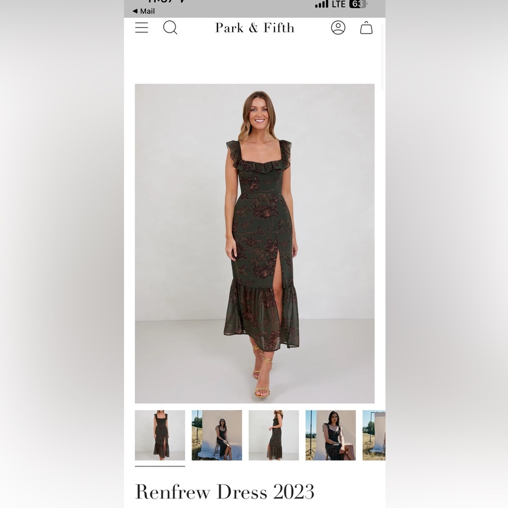 Park & Fifth Renfrew Dress in Emeraude - size S - never worn